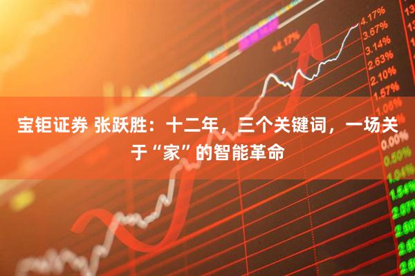宝钜证券 张跃胜：十二年，三个关键词，一场关于“家”的智能革命